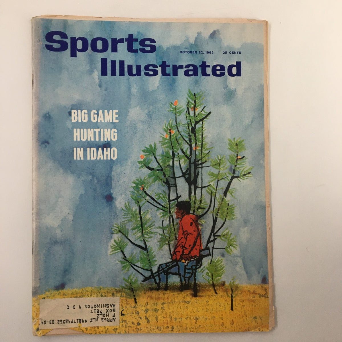 Cover of the Sports Illustrated magazine from October 22, 1962, featuring a colorful illustration related to big game hunting in Idaho.