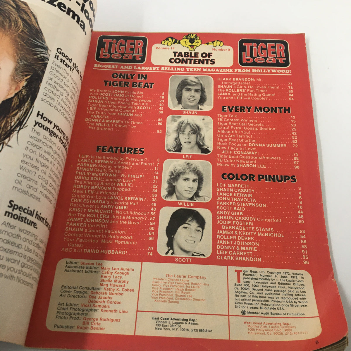 Vintage Tiger Beat Magazine June 1978 Shaun Cassidy Stops Smoking No Label