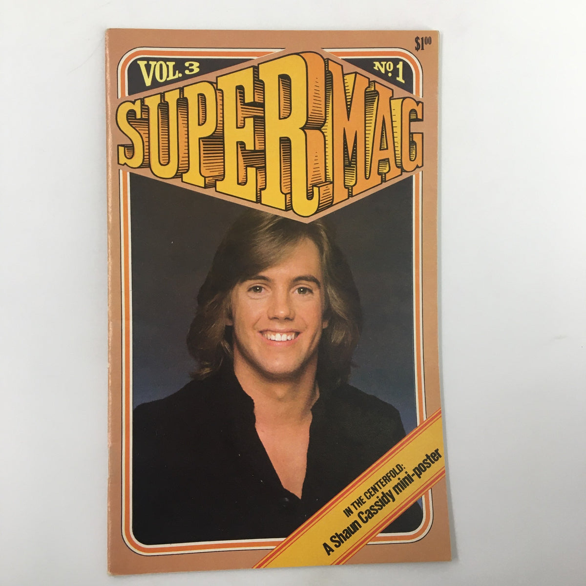 VTG SuperMag Magazine Vol. 3 No. 1 from 1978 featuring Shaun Cassidy on the cover, showcasing a classic design with vibrant colors and a smiling portrait of the teen idol, perfect for collectors and fans of vintage pop culture.