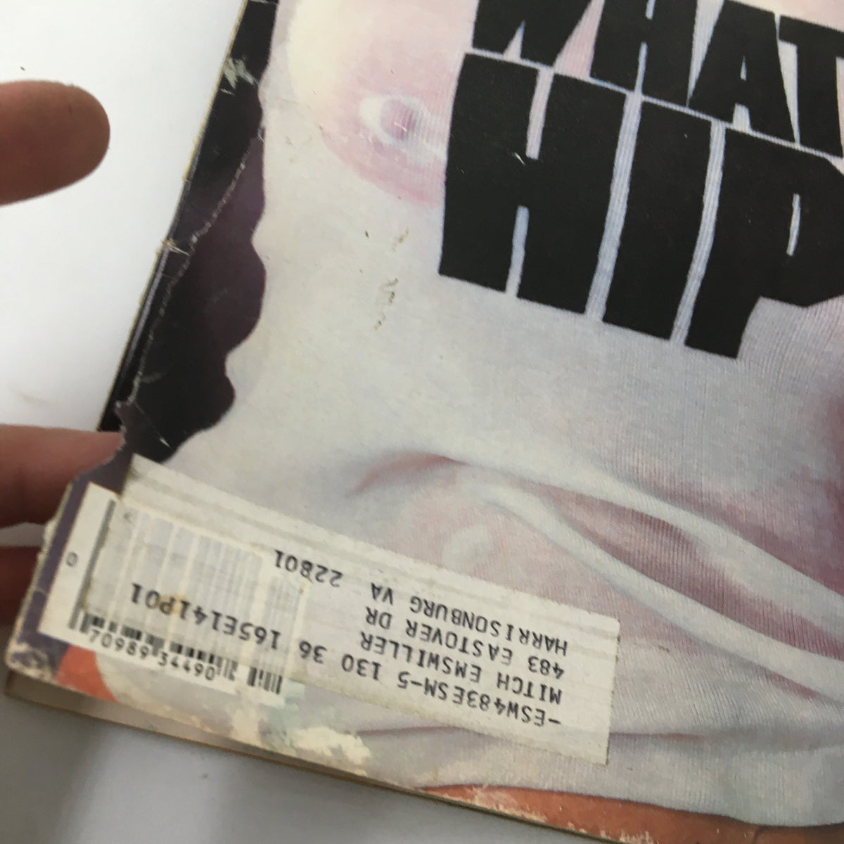 Close-up view of the Vintage National Lampoon Humor Magazine December 1981 cover, showcasing the title 'What's Hip?' and vintage magazine condition details.