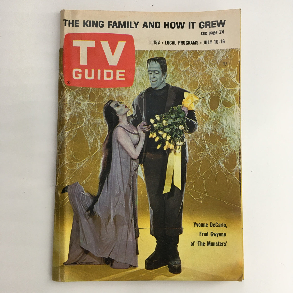 TV Guide Magazine July 10 1965 Yvonne DeCarlo Fred Gwynne,No Label Rochester NY