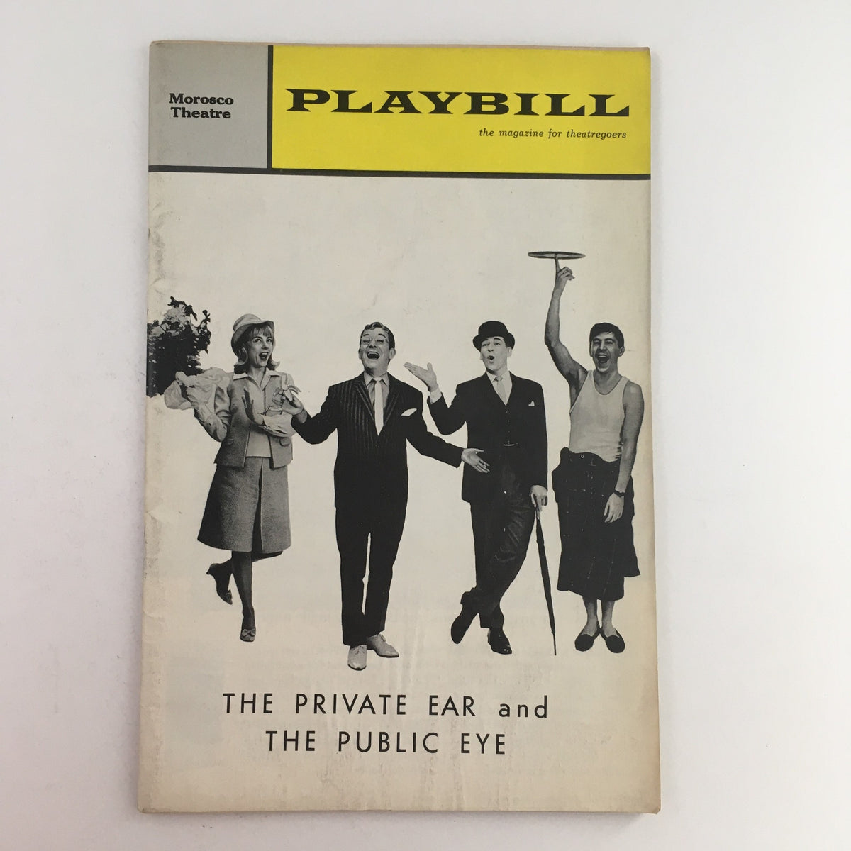 1964 Playbill The Private Ear and The Public Eye featuring actors in costume at Morosco Theatre