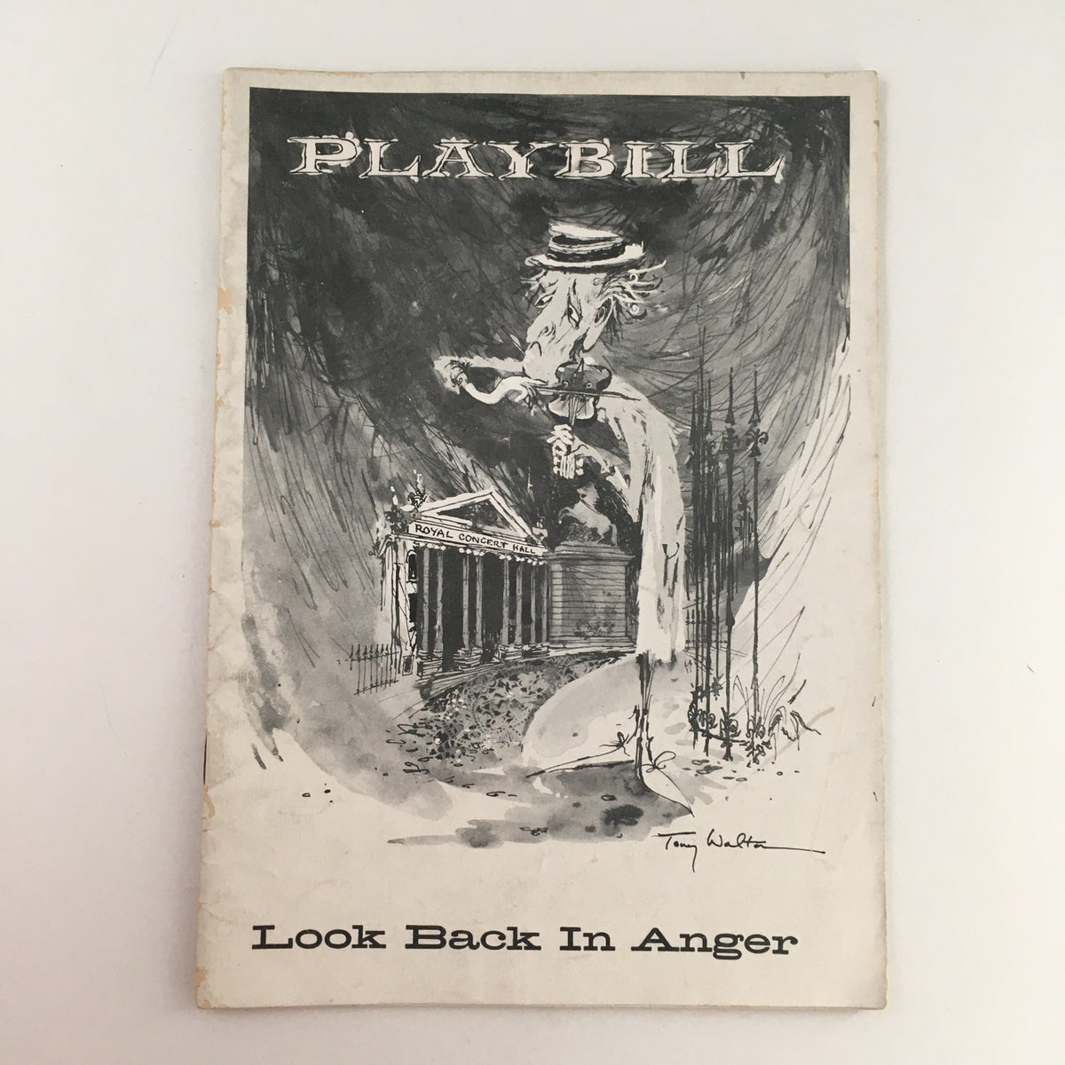 1958 Playbill for Look Back in Anger at Lyceum Theatre, featuring a vintage black and white cover design.