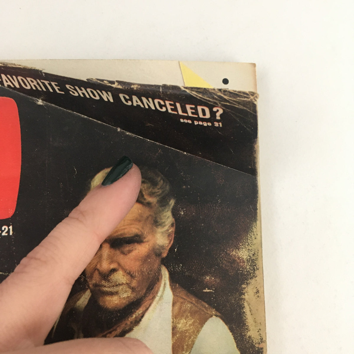 Rear cover of TV Guide June 15 1968 #794 with a note asking if your favorite show was canceled, reflecting the era's television programming.