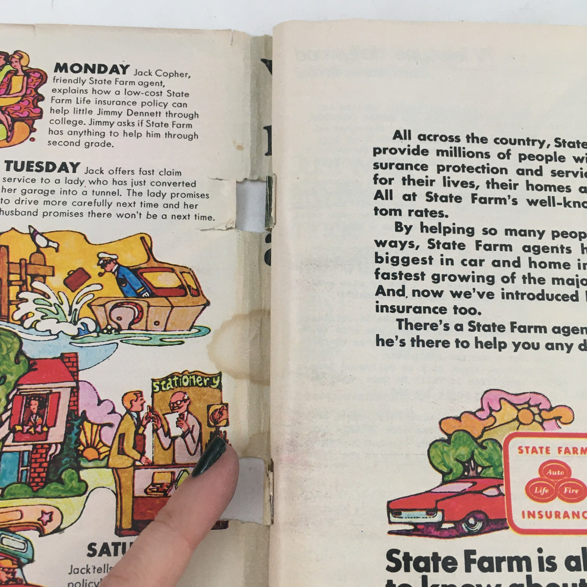 Image showing an advertisement for State Farm insurance from TV Guide October 19 1968 #812.