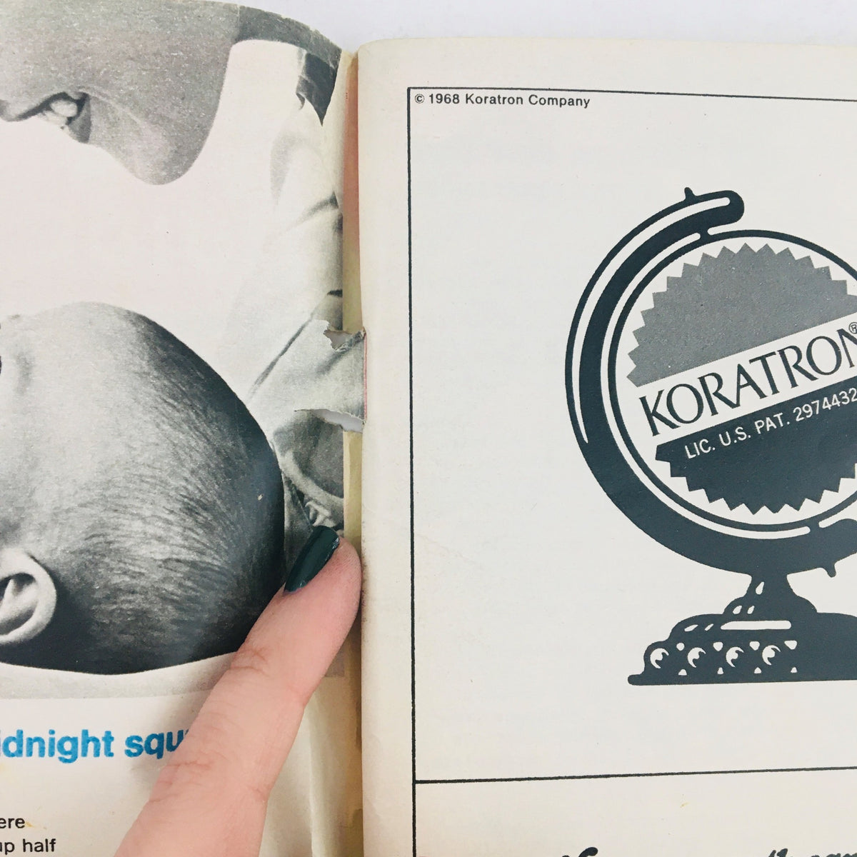 Back page of the TV Guide from March 16, 1968, displaying an advertisement with the Koratron Company logo and insights into the publication's features.