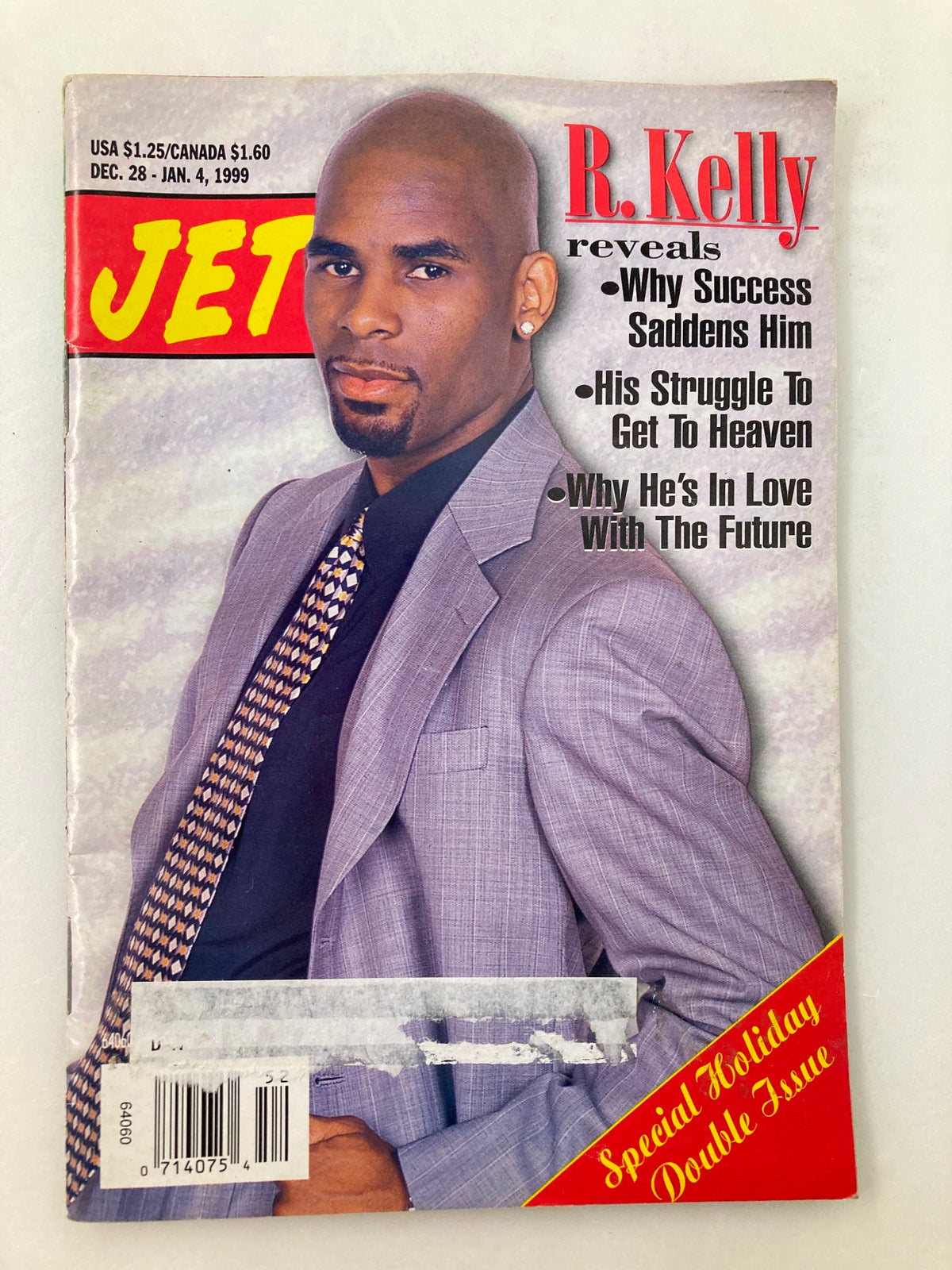 Jet Magazine December 28 1999 Vol 95 #5 featuring R. Kelly on the cover, discussing success, struggles, and future aspirations.