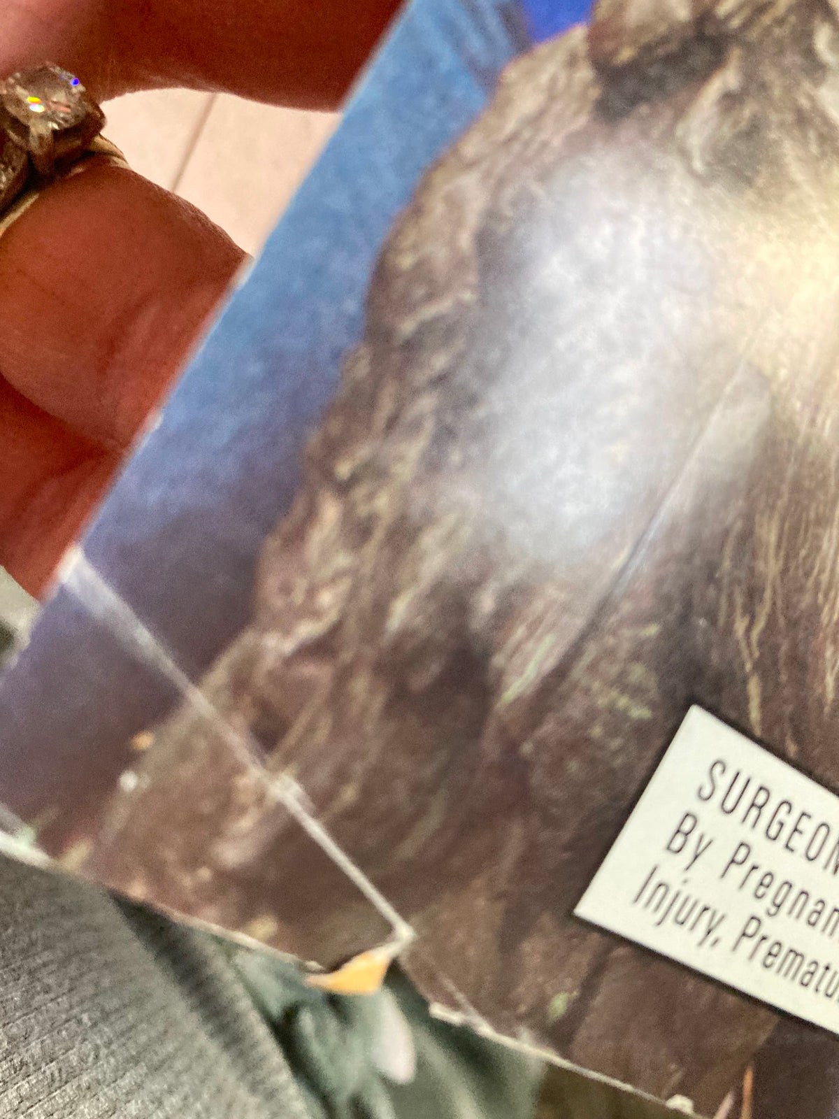 Close-up detail from Jet Magazine March 22, 1999, featuring an article about surgery for pregnant women, discussing health topics.