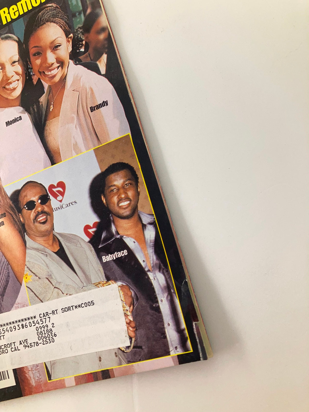 Cover detail of Jet Magazine, April 5, 1999, Vol 95 #18 featuring R. Kelly, Celine Dion, Monica, and Brandy along with Babyface and a listing of articles inside.
