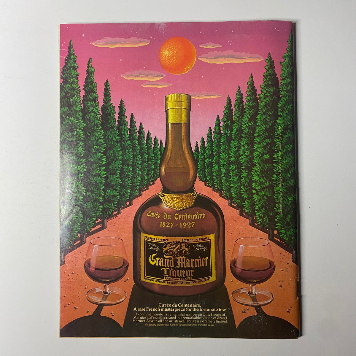 Cover image of Forbes Magazine dated December 20, 1982, featuring the title 'Italy's New Love Affair' with illustrations of a Grand Marnier bottle and wine glasses against a scenic background.
