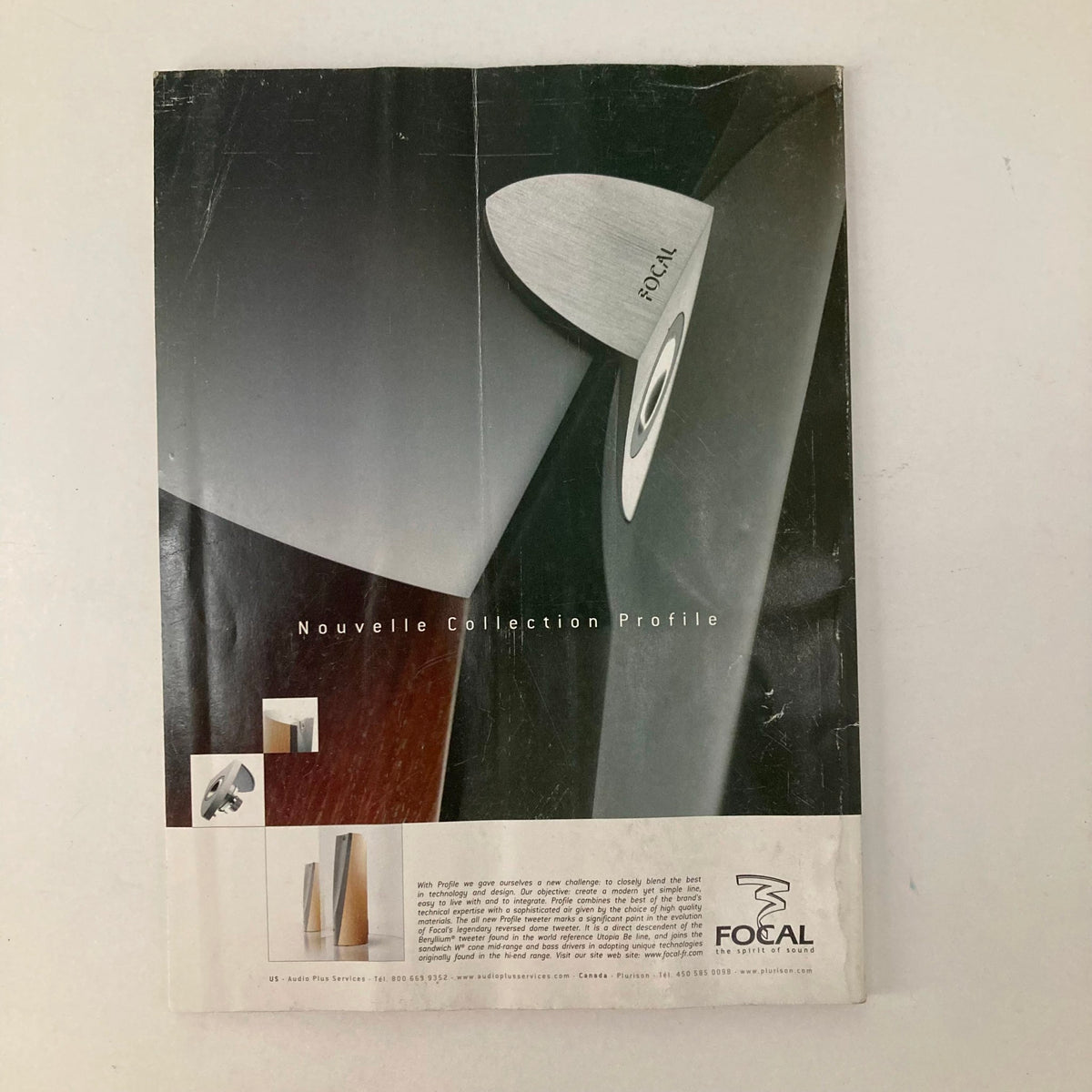 Stereophile Magazine November 2005 back cover, highlighting Focal audio products in a vintage advertisement.
