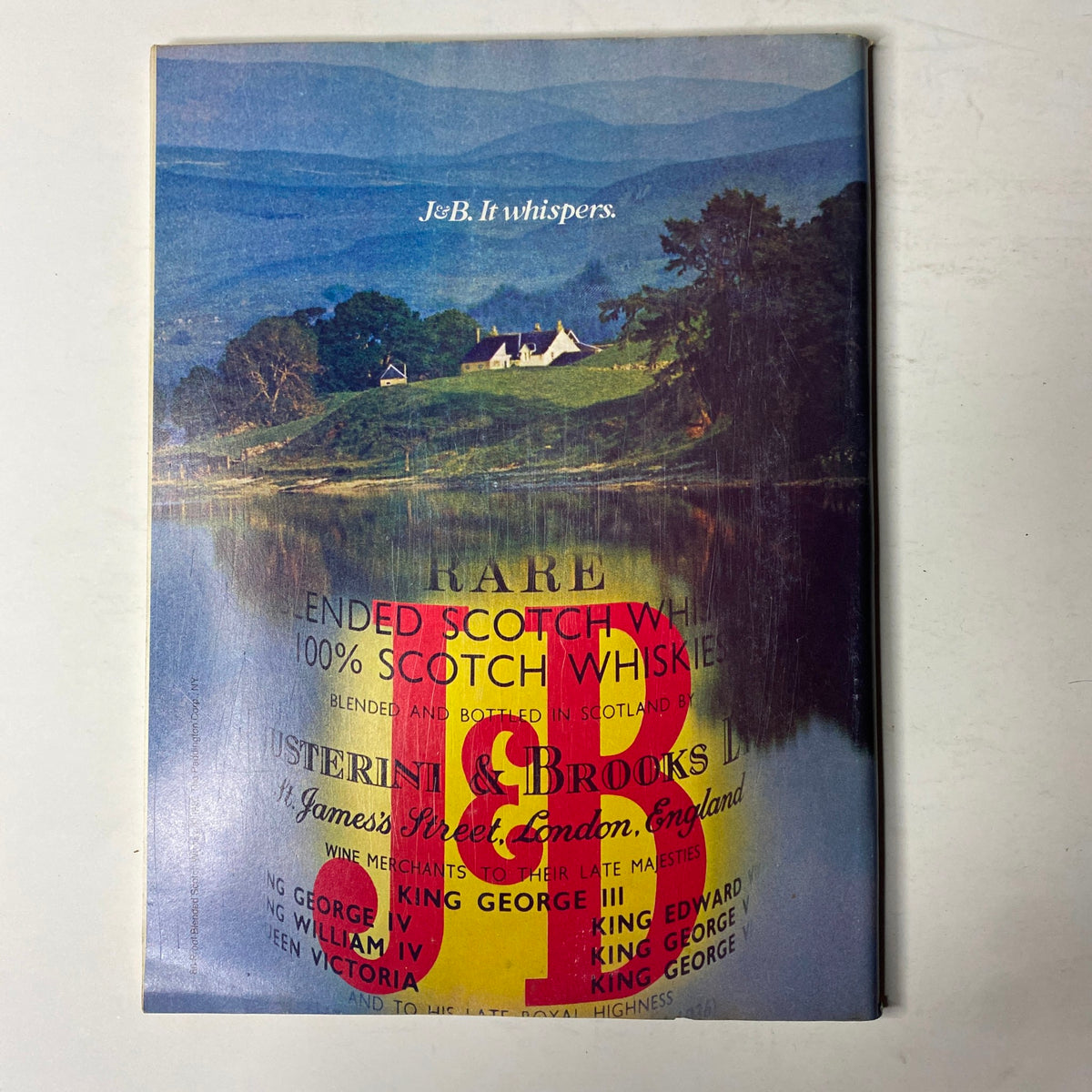 Back cover of Forbes Magazine April 9, 1984, showcasing a vintage advertisement for J&B Scotch Whisky.