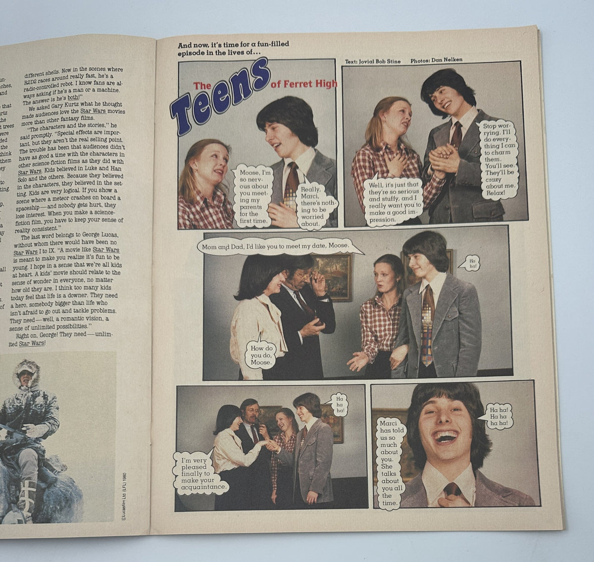 Comic strip style page from Bananas Magazine No. 39, featuring 'The Teens of Ferret High' with humorous dialogue.