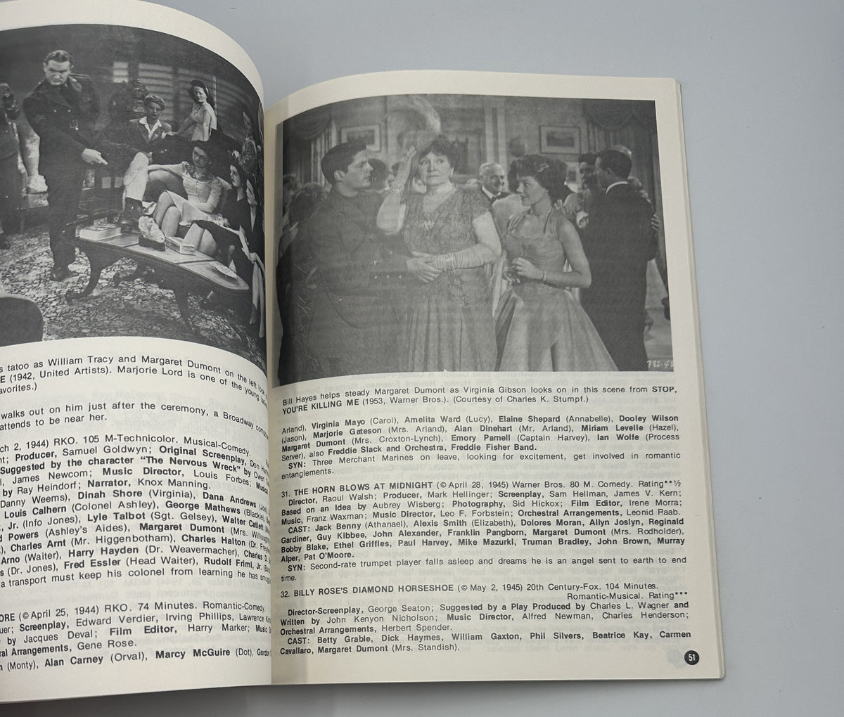 Page from The World of Yesterday Magazine April 1979 showcasing vintage Hollywood actors with a focus on the film Stop!