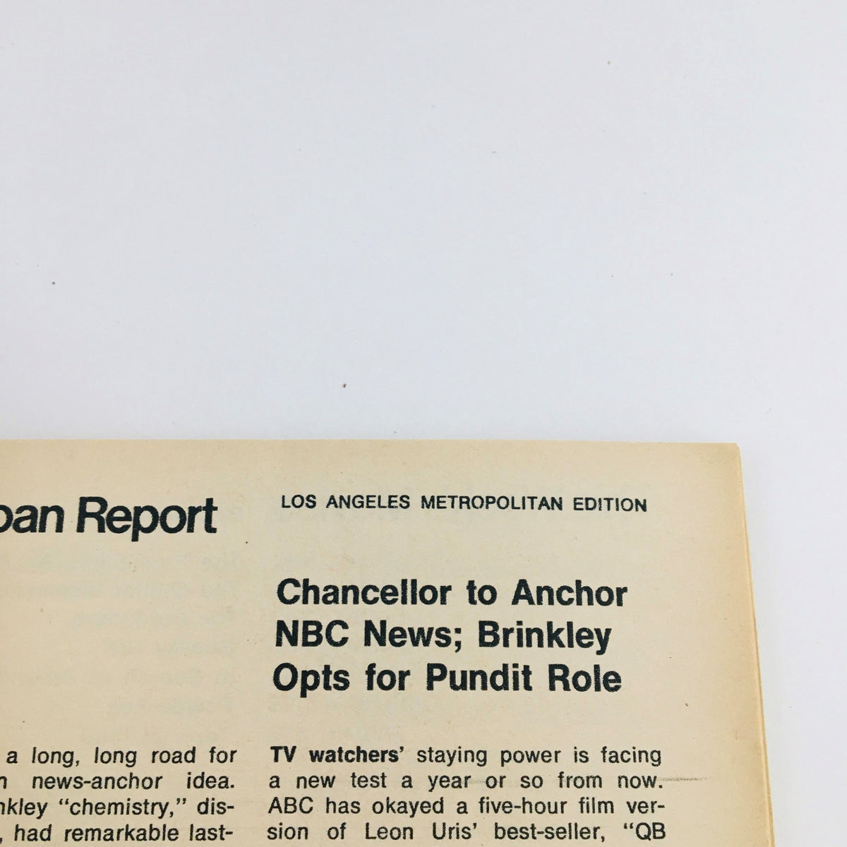 Urban Report section of TV Guide July 31 1971 #957 featuring news about NBC and commentary on television viewing trends.