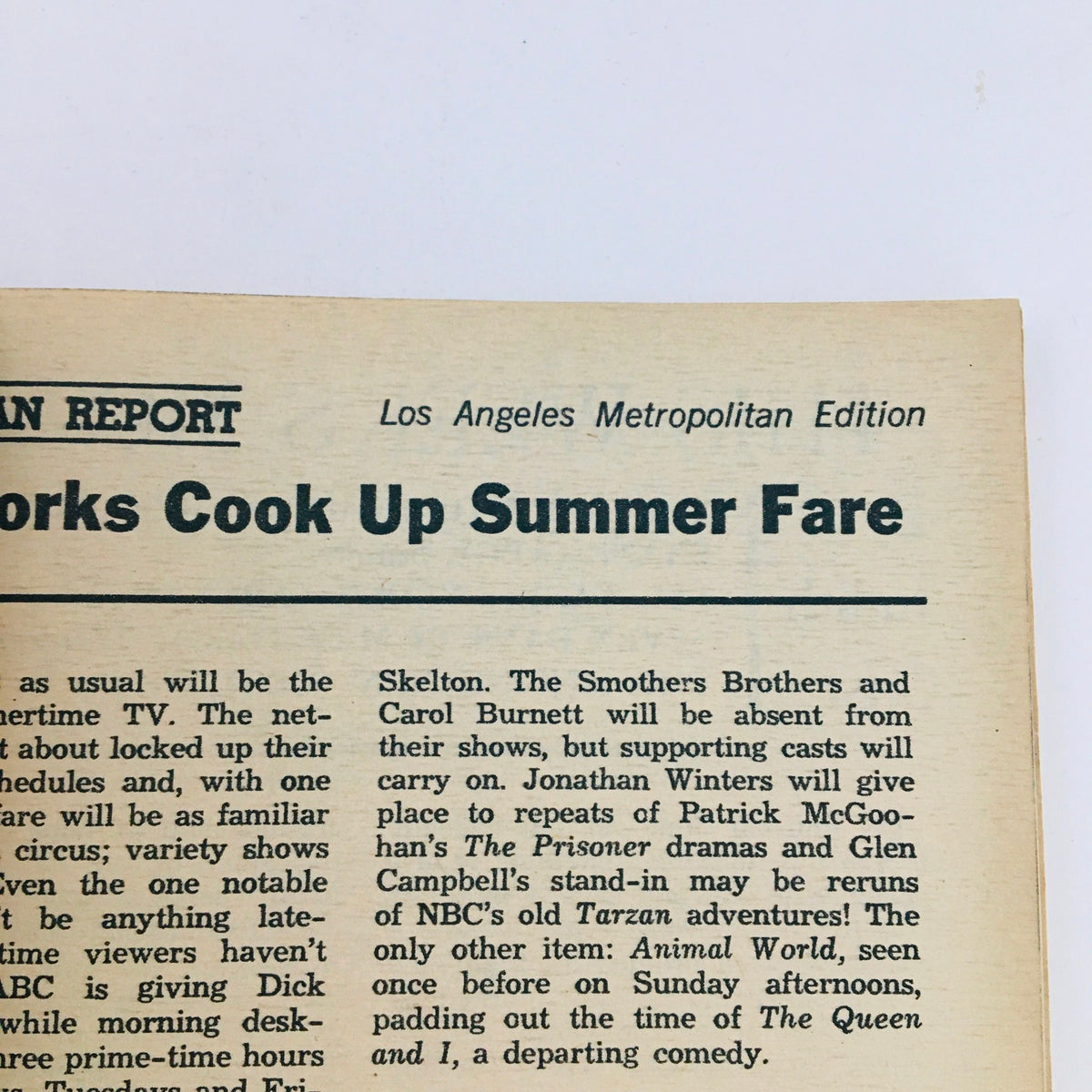 TV Guide March 29 1969 #835 featuring coverage of summer television programming and insights specific to the Los Angeles Metropolitan Edition.