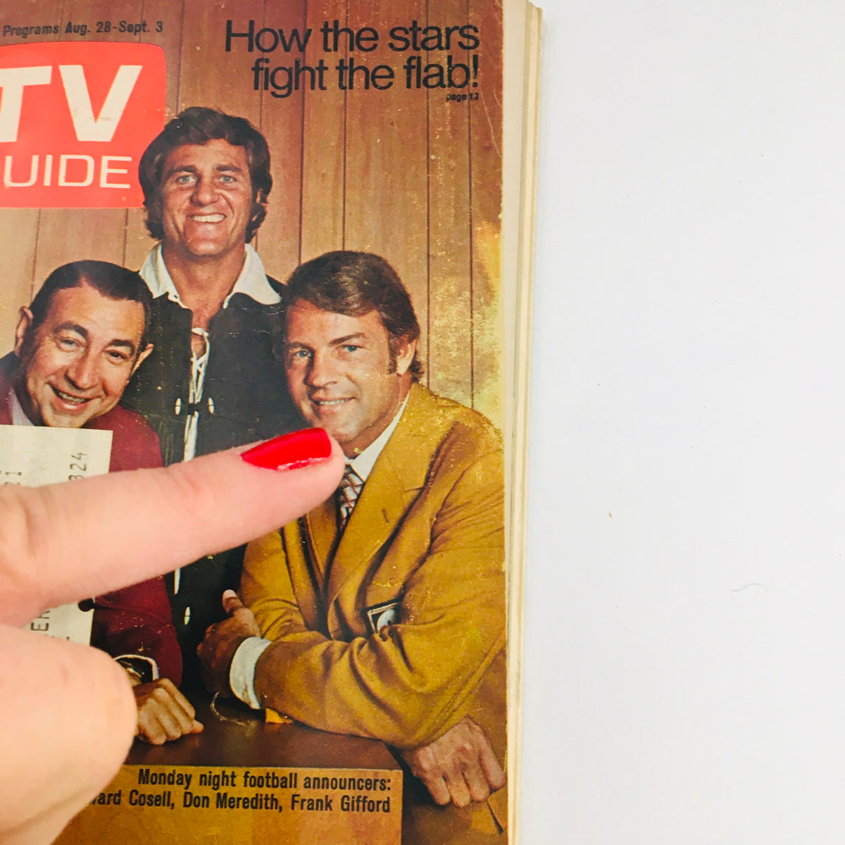 TV Guide August 28 1971 #961 Howard Cosell & Don Meredith, Los Angeles CA