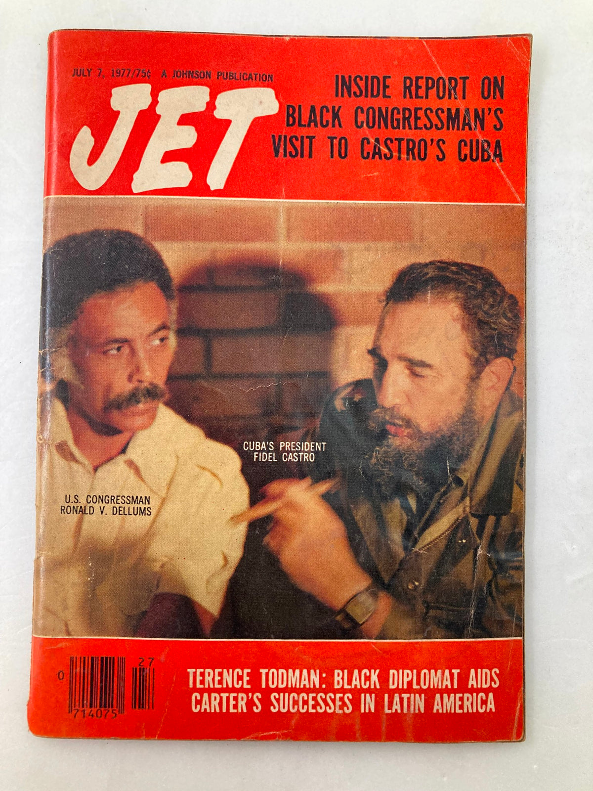 Jet Magazine, July 7, 1977, Vol. 57 No. 16: Featuring Ronald Dellums and Fidel Castro on the cover