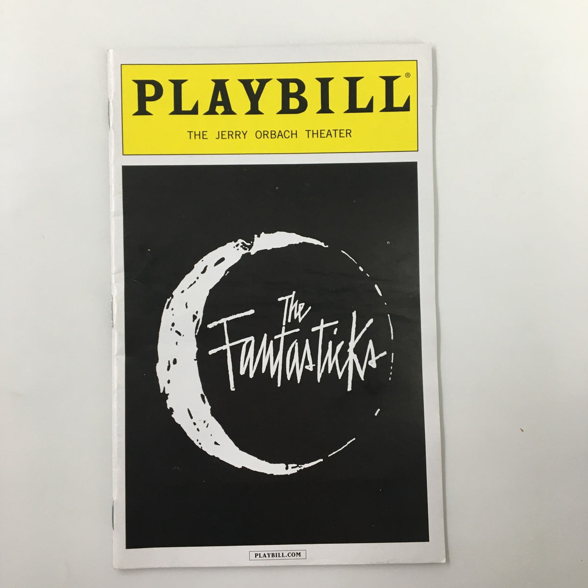 2013 Playbill for The Fantasticks at The Jerry Orbach Theater featuring the iconic logo on a black background.