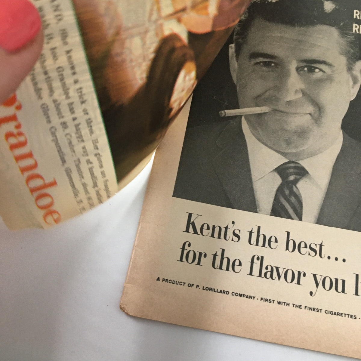 1961 Playbill for Sophocles' Tragedy by D. Rondiris highlighting an advertisement for Kent cigarettes on the back.