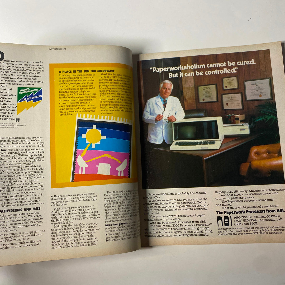 Advertisement page in Fortune Magazine, October 9, 1978, showcasing an ad for 'The Paperwork Processor' with claims about office efficiency.