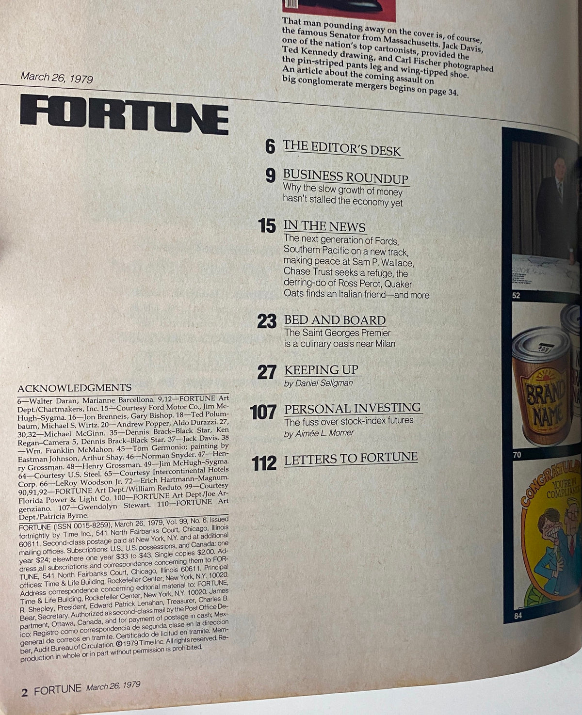 Fortune Magazine March 26, 1979 The Trustbusters Go After "Bigness"