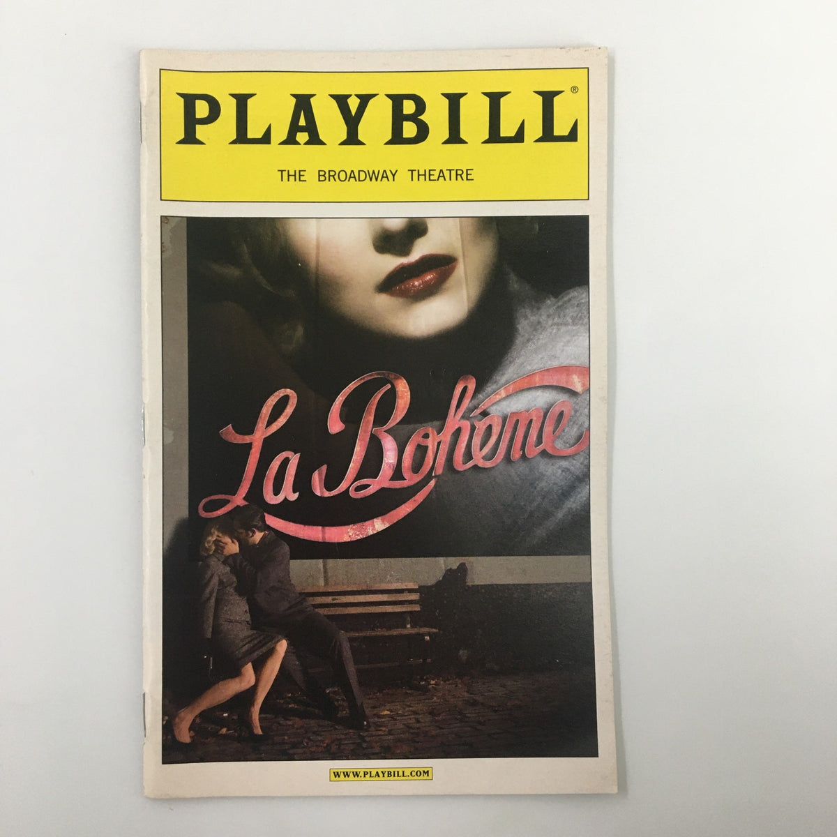 2003 Playbill from Broadway Theatre production of La Bohème featuring a dramatic cover design, highlighting the iconic title and theatrical elements.