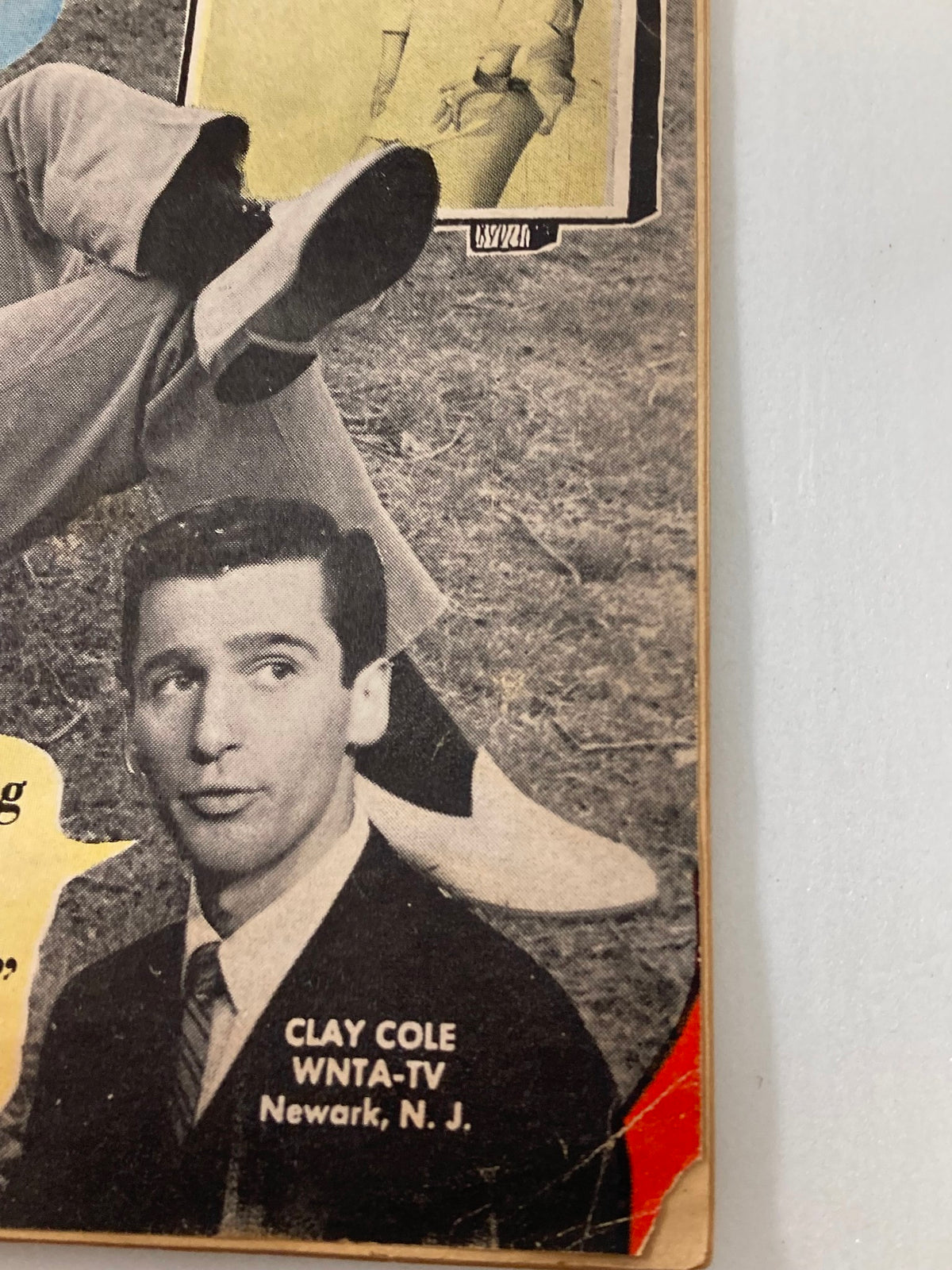 Close-up of Clay Cole from VTG Hit Parader Magazine January 1960, highlighting his role in the magazine's content.