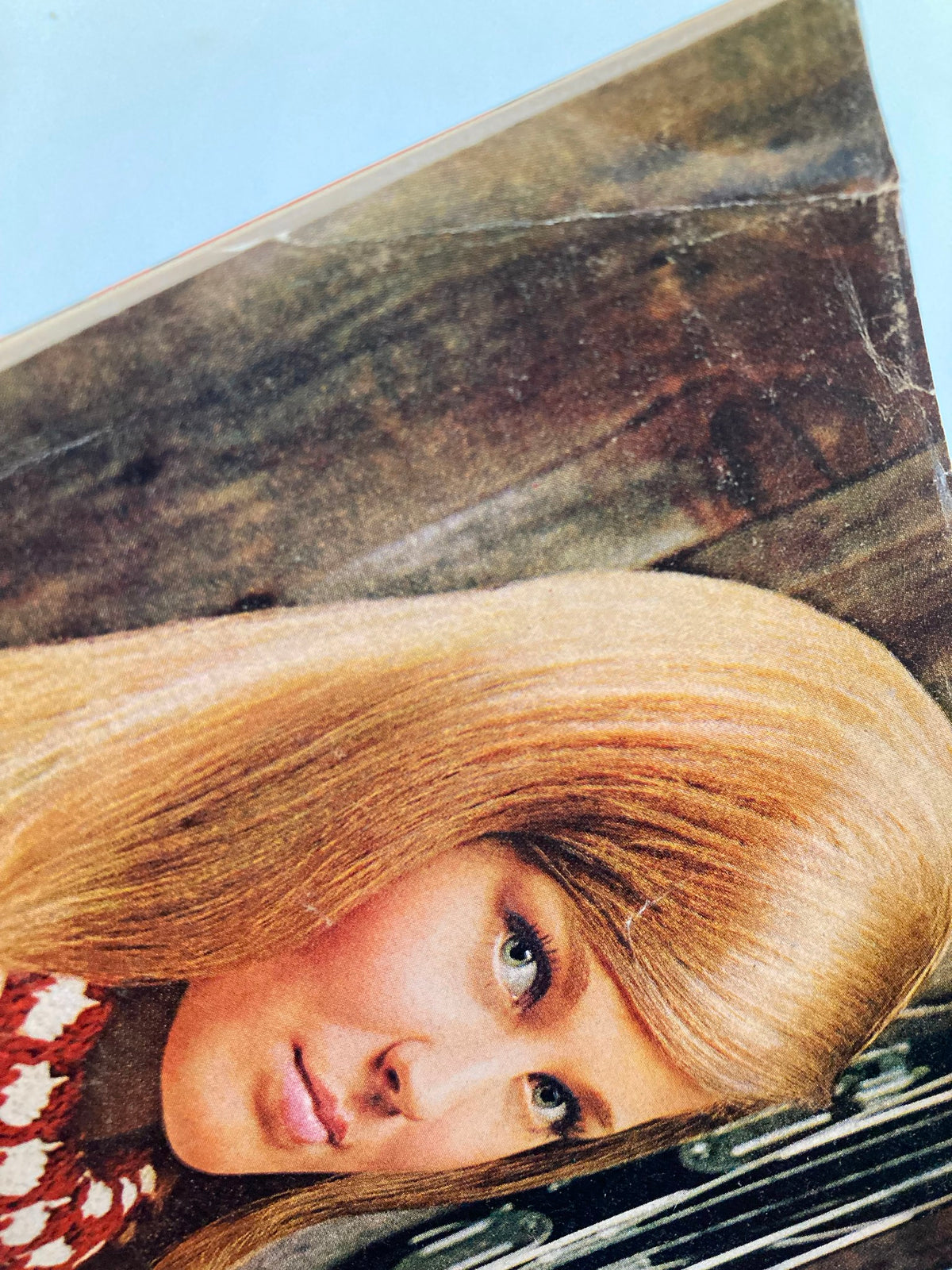 Close-up image of a woman featured in VTG IN Magazine March 1966, showing her styled hair and facial expression, highlighting retro fashion from the 1960s.