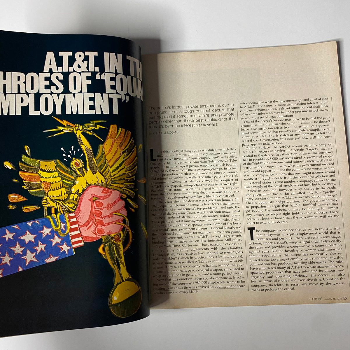 Fortune Magazine January 15, 1979 Living with Job Quotas at AT&T VG