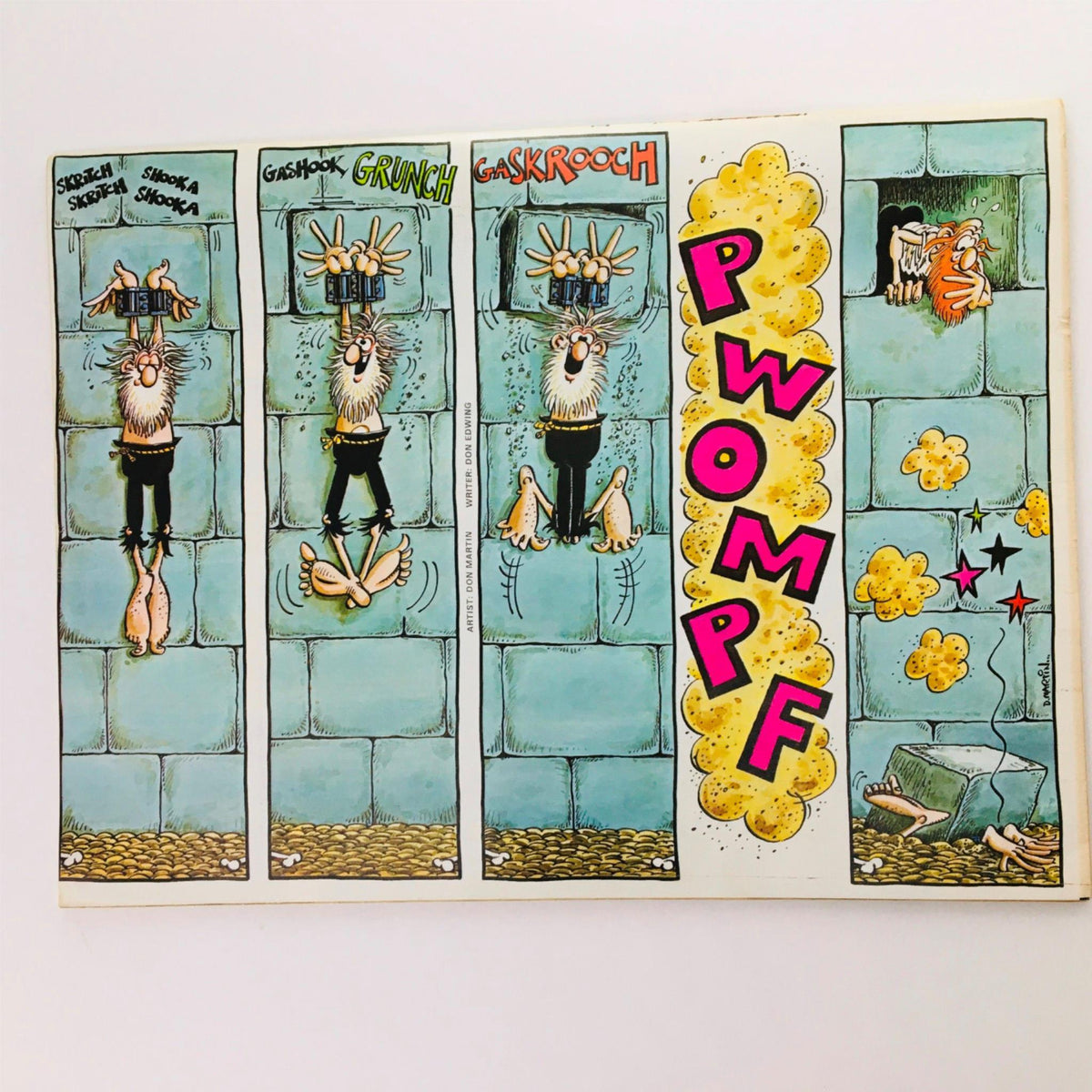 Mad Magazine June 1981 No. 223 Who Shot J.R. Dallas Issue fine artwork featuring comic strip panels with quirky characters and humorous expressions, illustrating the classic comedic style of Mad Magazine.