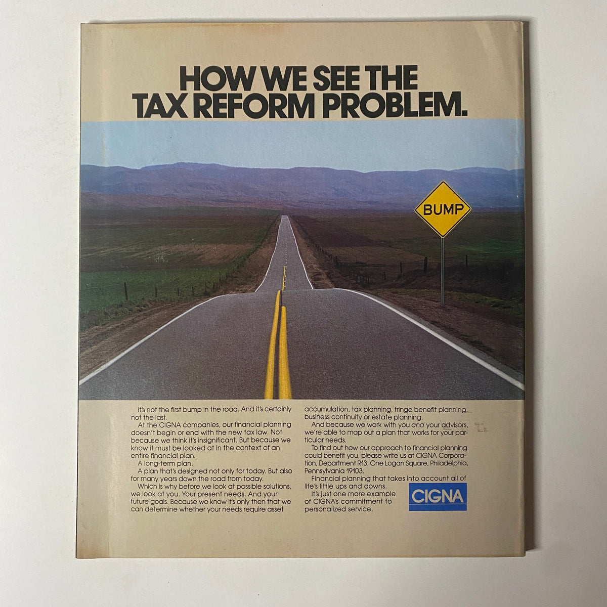 Back cover of Fortune Magazine July 20, 1987 discussing tax reform problems, highlighting the magazine's focus on economic issues.