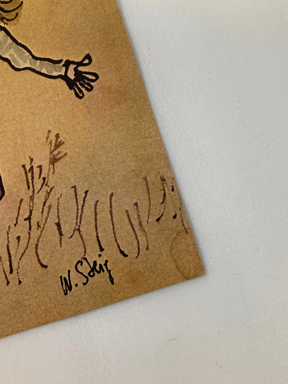 Detail of The New Yorker cover from October 30, 1978, featuring the signature of artist William Steig, showcasing the enchanting 'Dancing Lady' illustration.