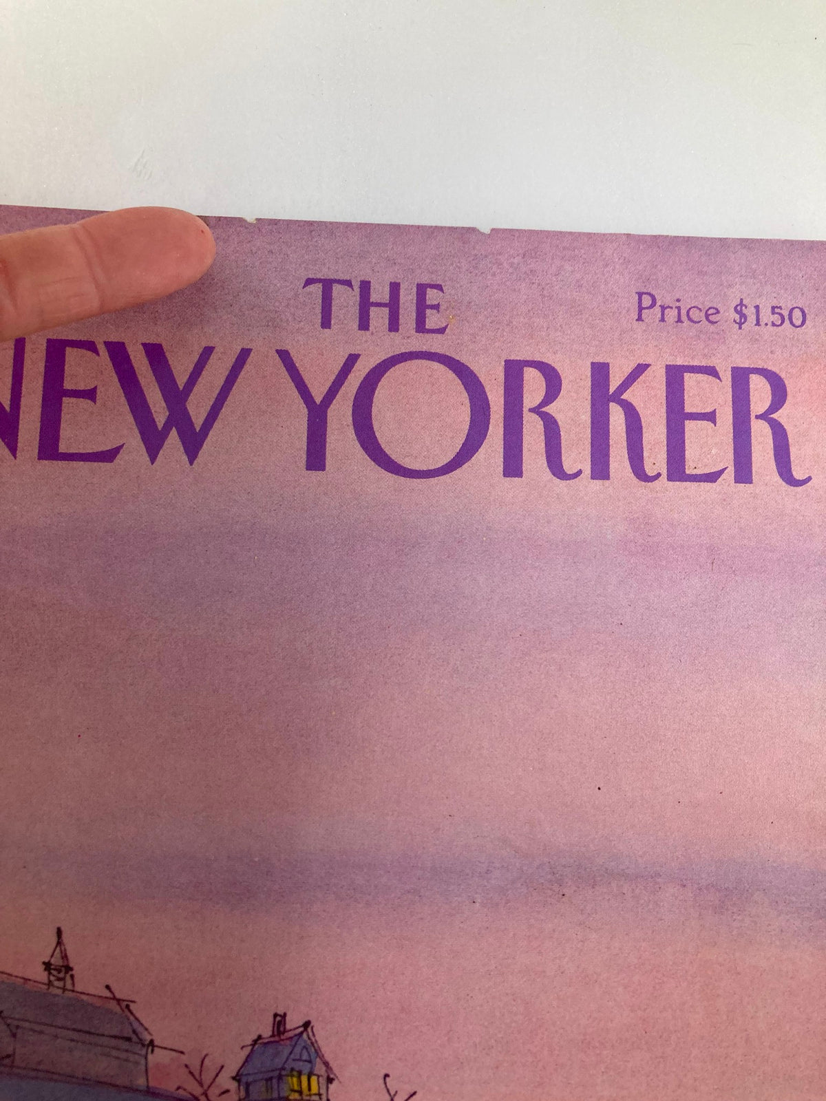 Cover of The New Yorker dated December 19, 1983 featuring the title at the top, showcasing the illustration "Farm Life" by James Stevenson. The cover has a vintage price label of $1.50.