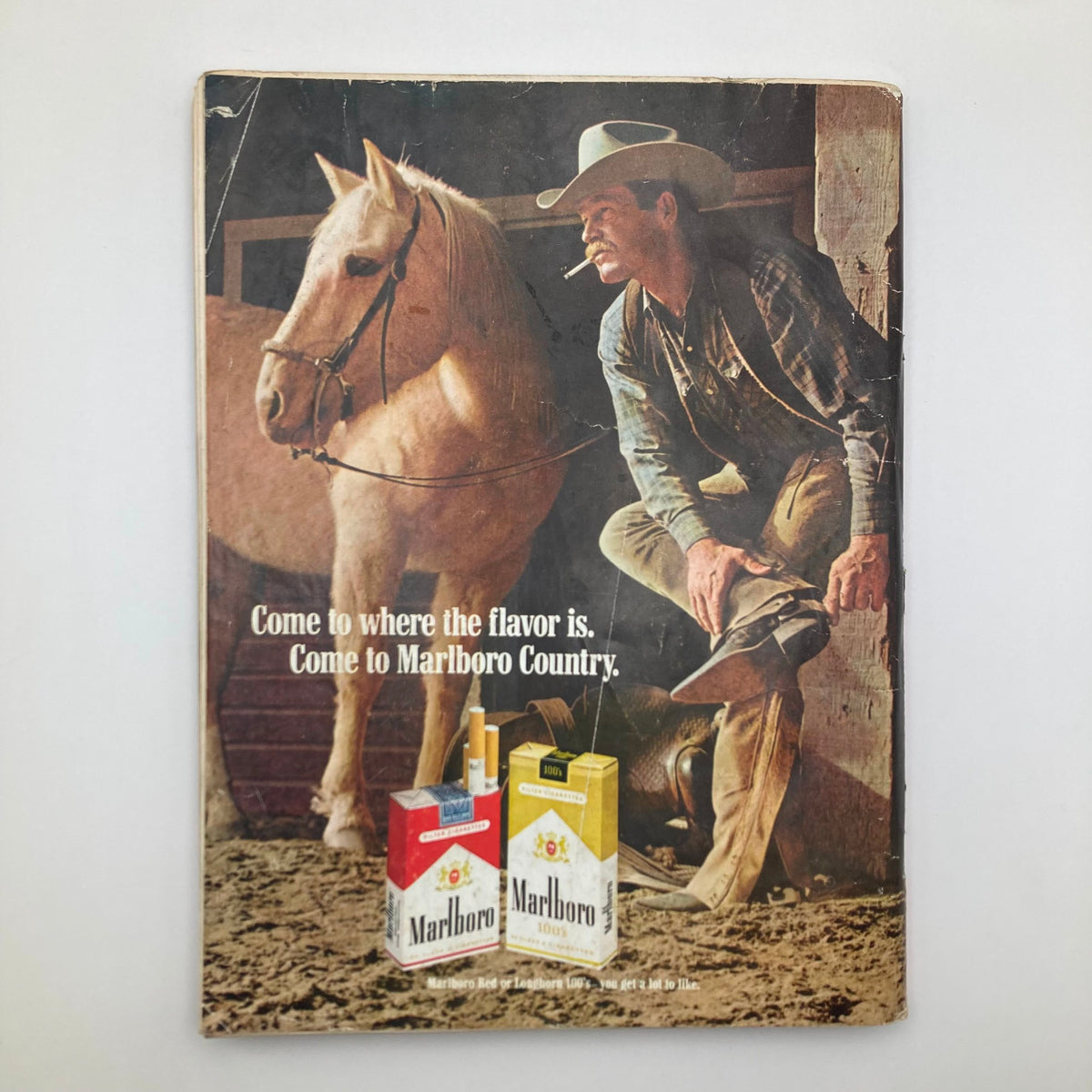 VTG Playboy Magazine September 1969 Shay Knuth cover featuring a cowboy with a horse and Marlboro cigarette advertisement.