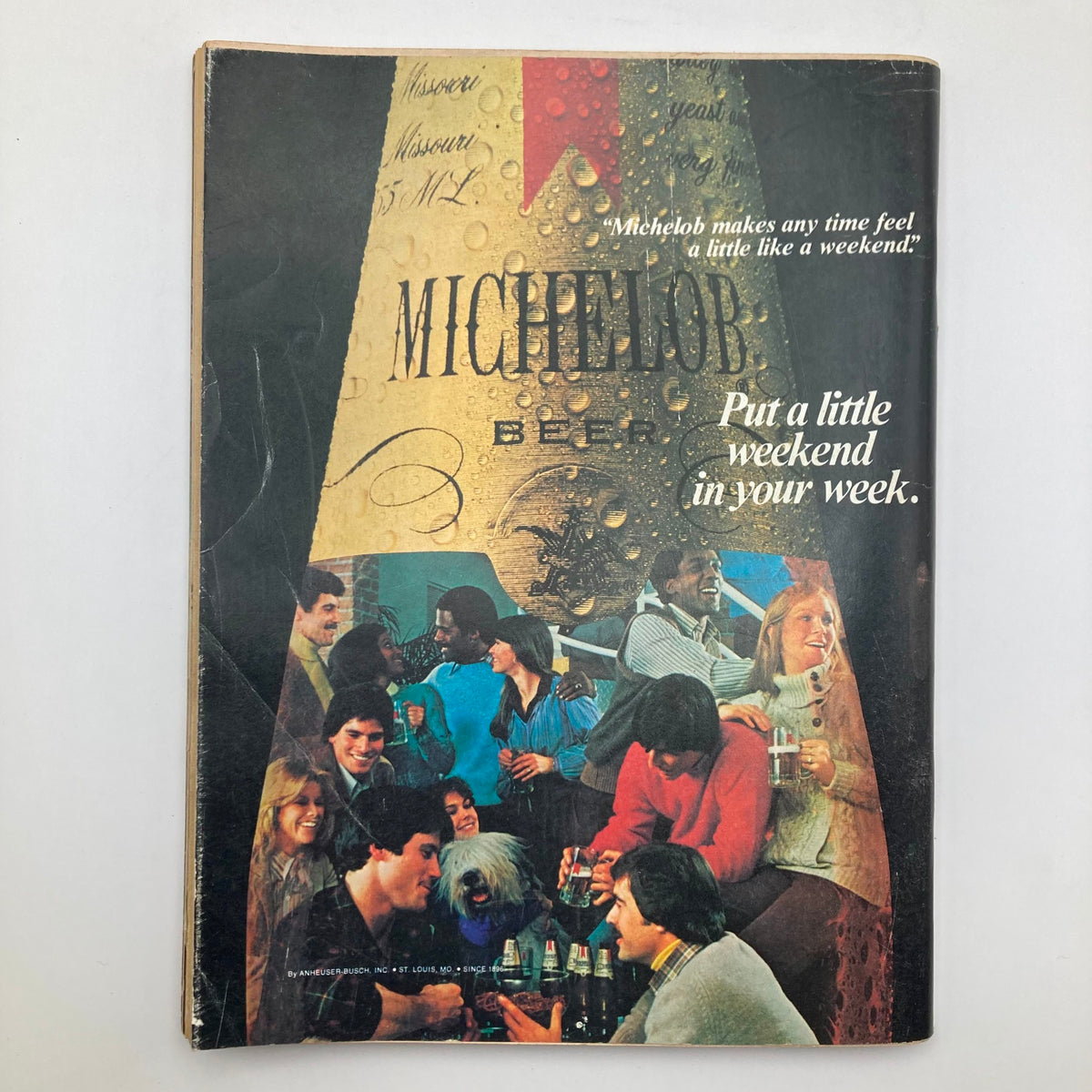 Back cover of the June 1981 Playboy Magazine featuring a Michelob beer advertisement, capturing the social vibe of the early 80s.