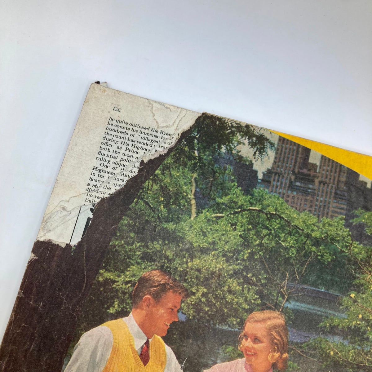 Close-up of the back cover of the Saturday Evening Post Magazine April 22, 1952, highlighting a Kodak advertisement with a young couple and park scenery.
