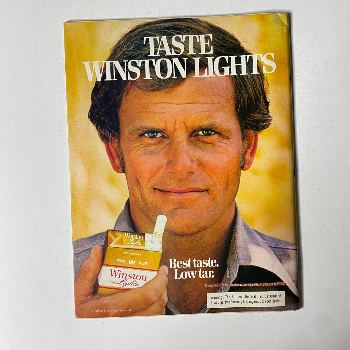 Advertisement page from Esquire Magazine September 1979, promoting Winston Lights cigarettes, correlating with themes of the issue.