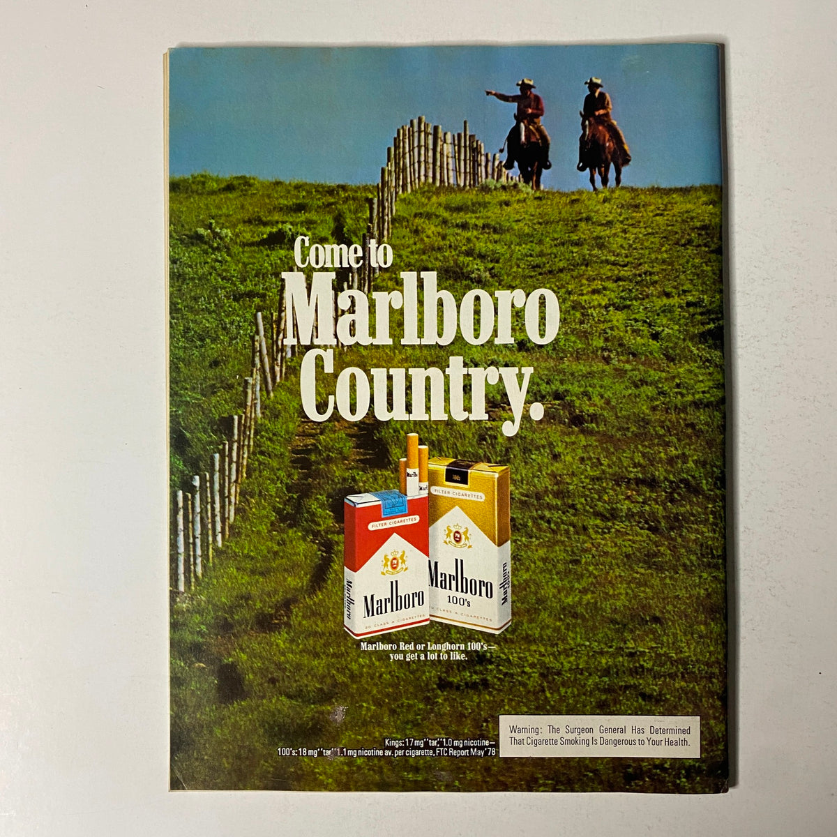 Back cover advertisement of Esquire Magazine February 13, 1979 promoting Marlboro cigarettes in a scenic outdoor setting.