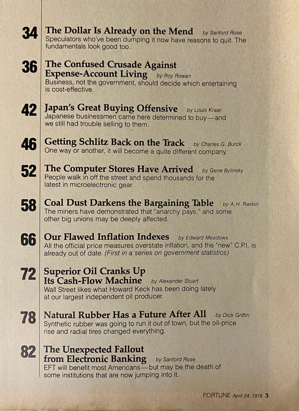 Fortune Magazine April 24, 1978 The Demagogy About Business Entertaining