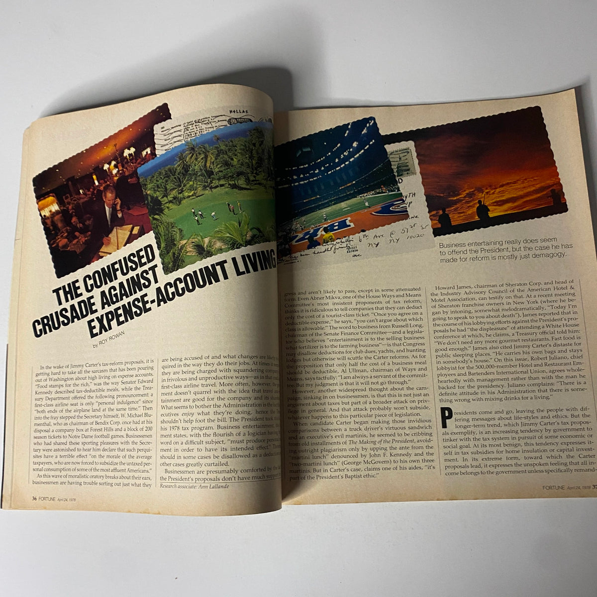 Fortune Magazine April 24, 1978 The Demagogy About Business Entertaining