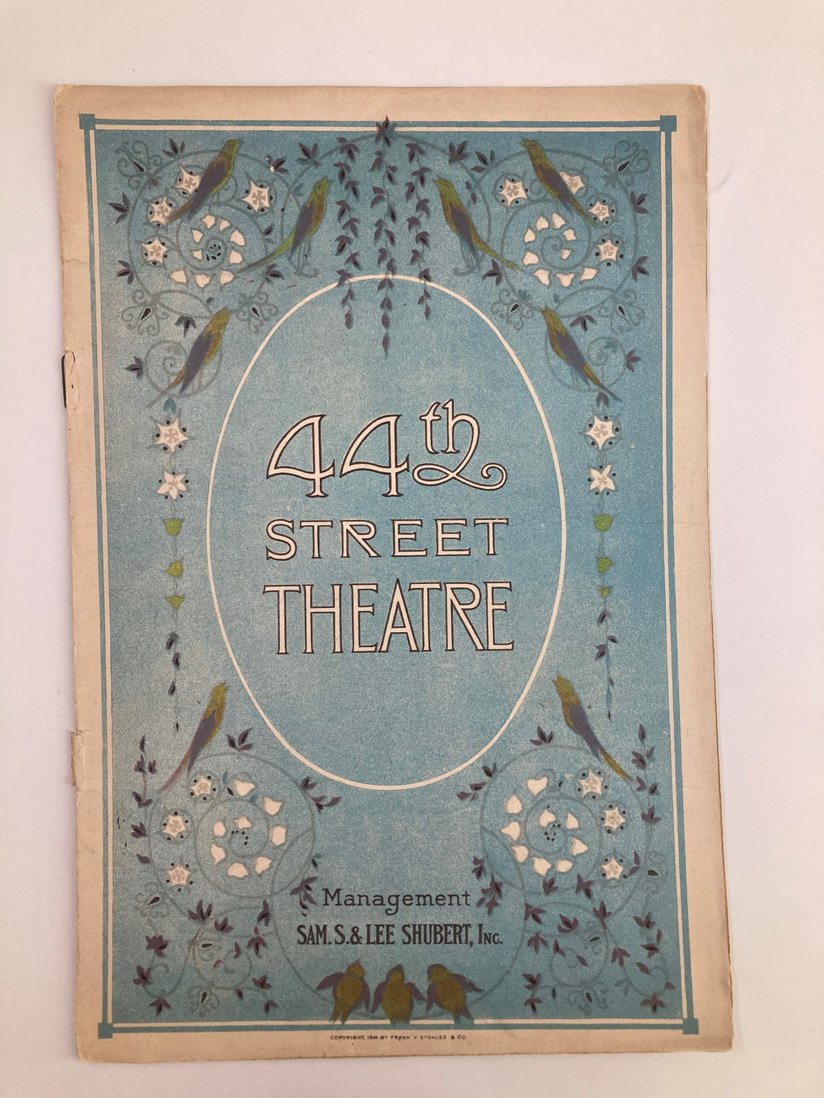 1917 44th Street Theatre playbill cover featuring decorative elements and the title '44th Street Theatre'.