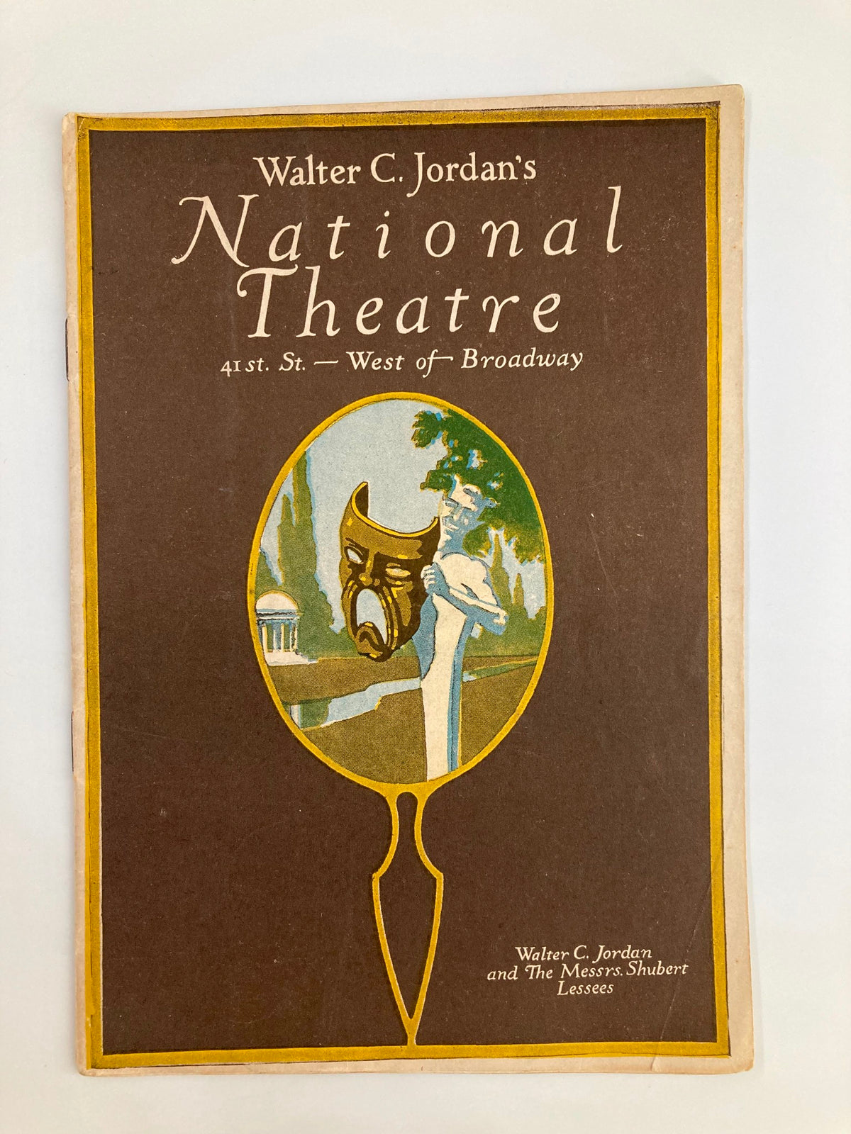 Cover of the 1922 Walter C. Jordan's National Theatre Playbill featuring The Twinkling Twins, showcasing vintage design and theatrical theme.