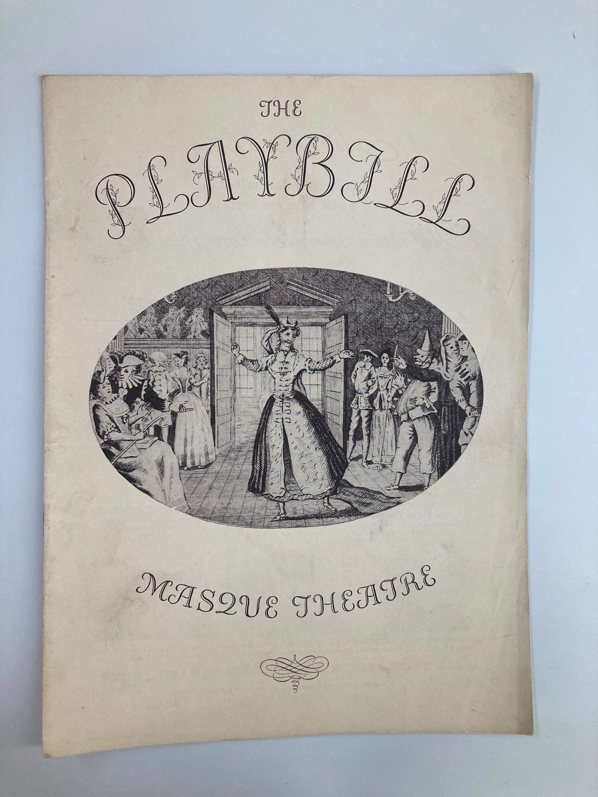1935 Playbill for Masque Theatre featuring Lucienne Boyer in Continental Varieties of 1936, showcasing an elegant cover illustration with performers and audience.