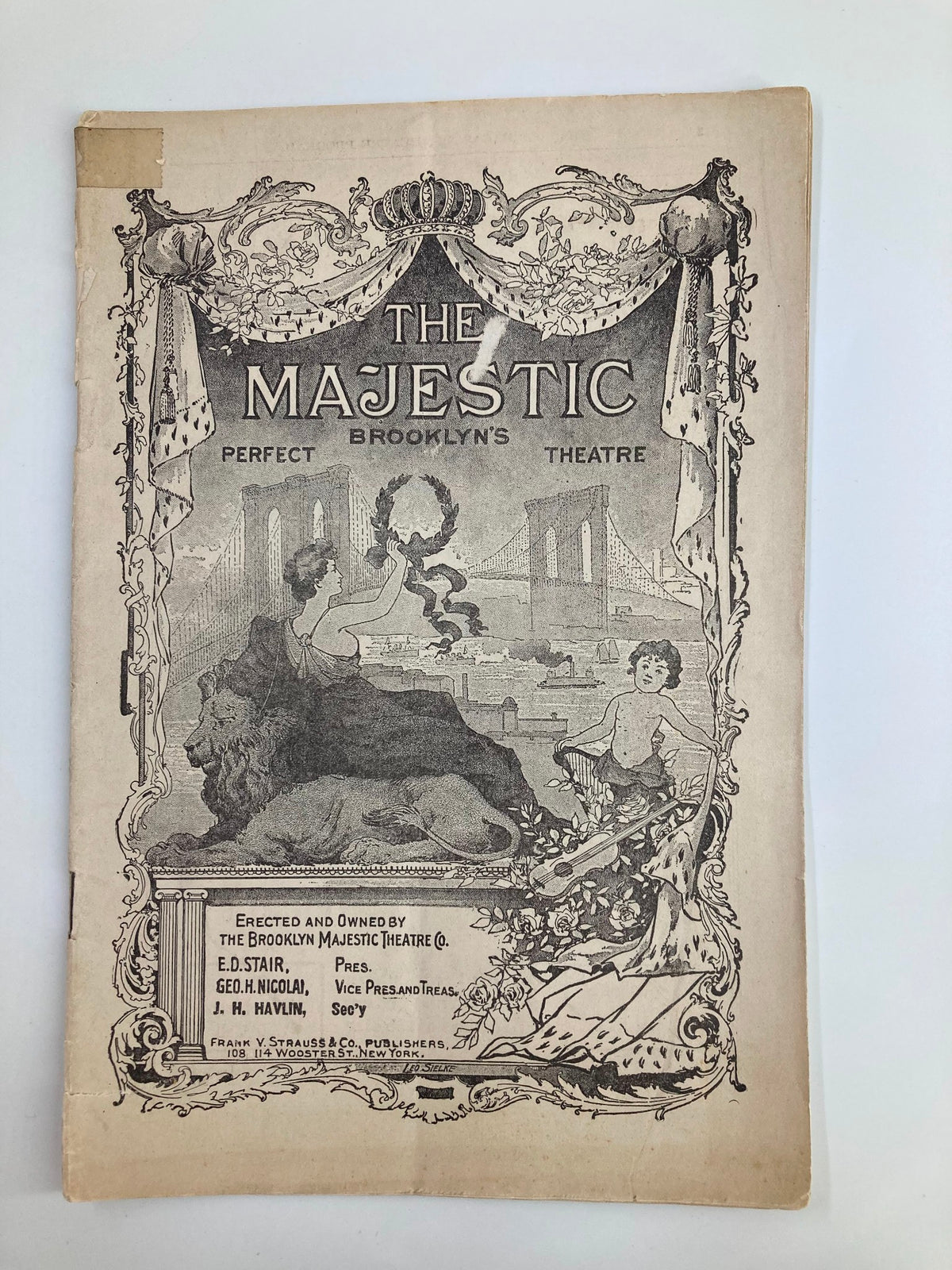 Cover of the 1914 Playbill for 'Within The Law' featuring The Majestic Theatre, with artistic detailing and vintage design.