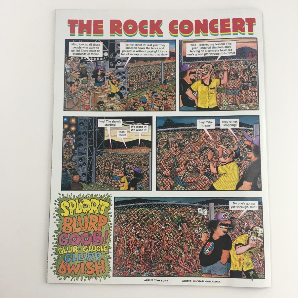 Interior page from Mad Magazine September 2000 No. 397 illustrating a humorous comic depiction of a rock concert, showcasing Mad Magazine's classic satire style.