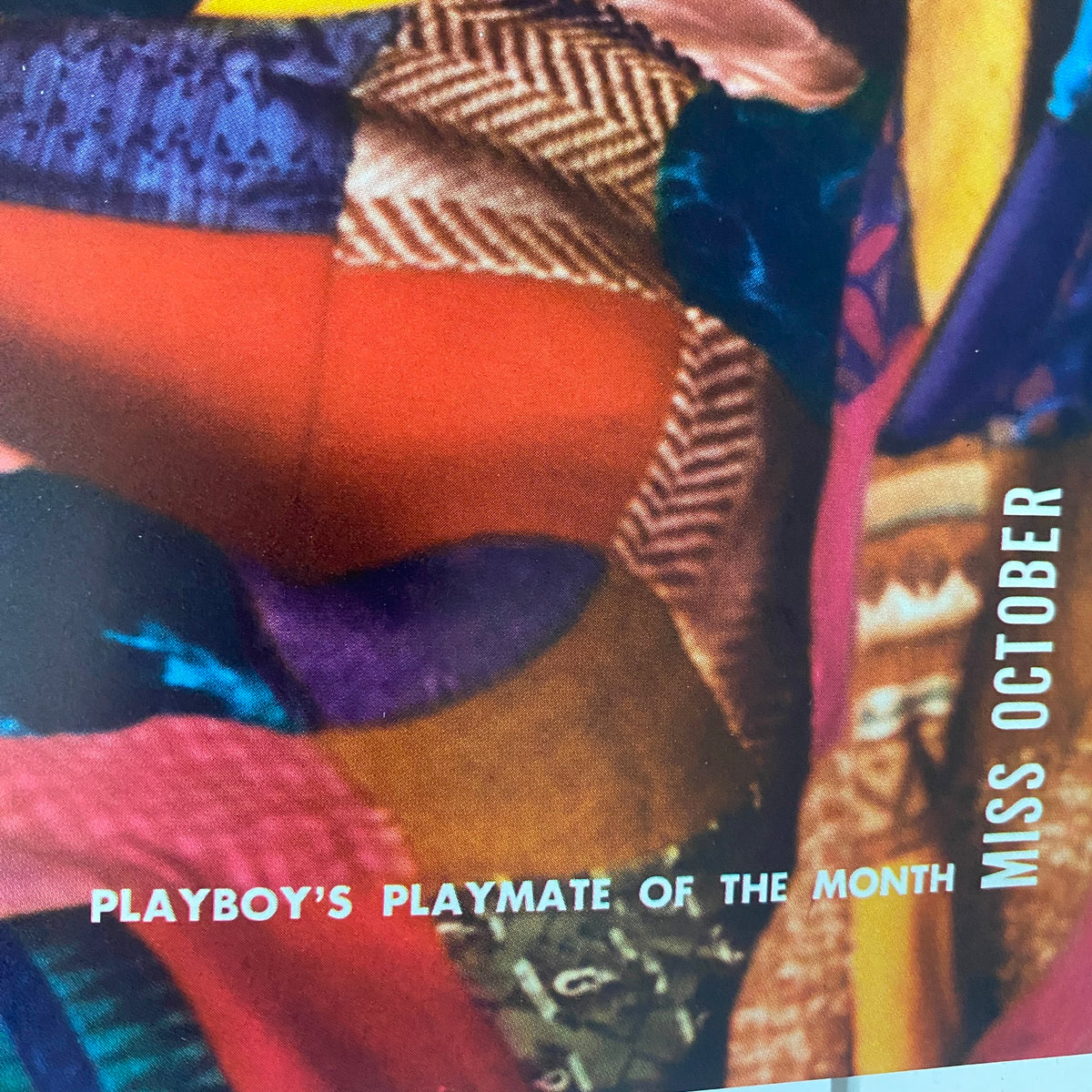 Playboy Magazine October 1966 page announcing Linda Moon as Playmate of the Month with bold color design.