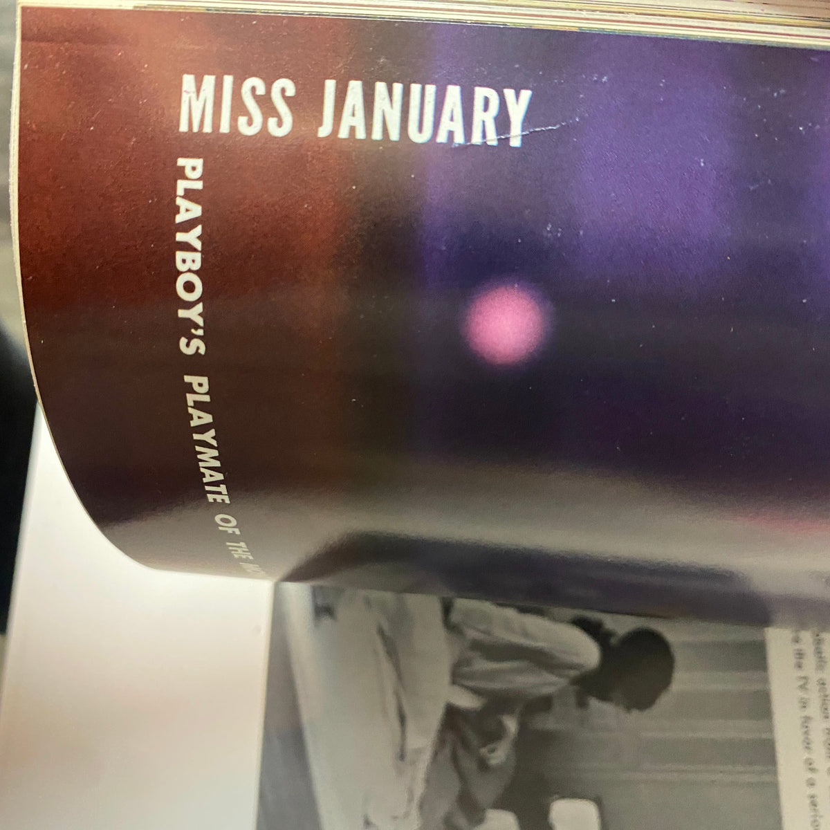 The page marking 'Miss January' in Playboy Magazine January 1968, presenting Playmate Connie Kreski. This highlights her feature within the magazine's vintage collection.
