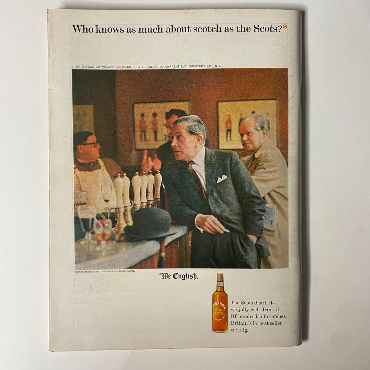 Advertisement page from Playboy Magazine September 1964, featuring a vintage scotch promotion with a visually engaging scene.