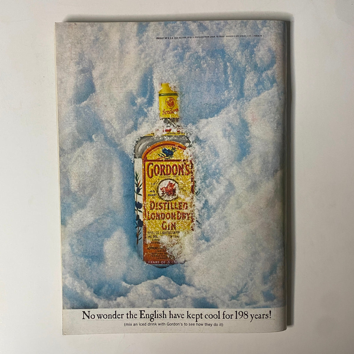 Advertisement page from Playboy Magazine September 1967 featuring Gordon's Distilled London Dry Gin, set against a blue cloud background.